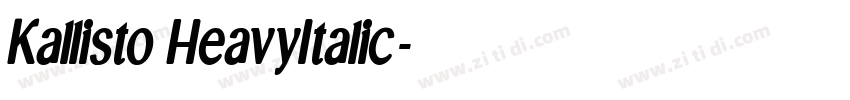 Kallisto HeavyItalic字体转换